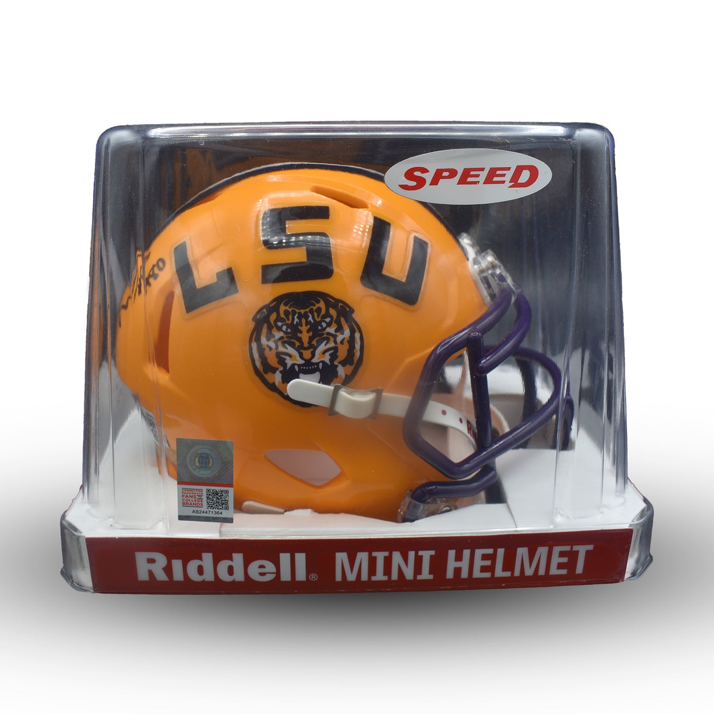 Jack Bech Signed Riddell Speed Mini Helmet